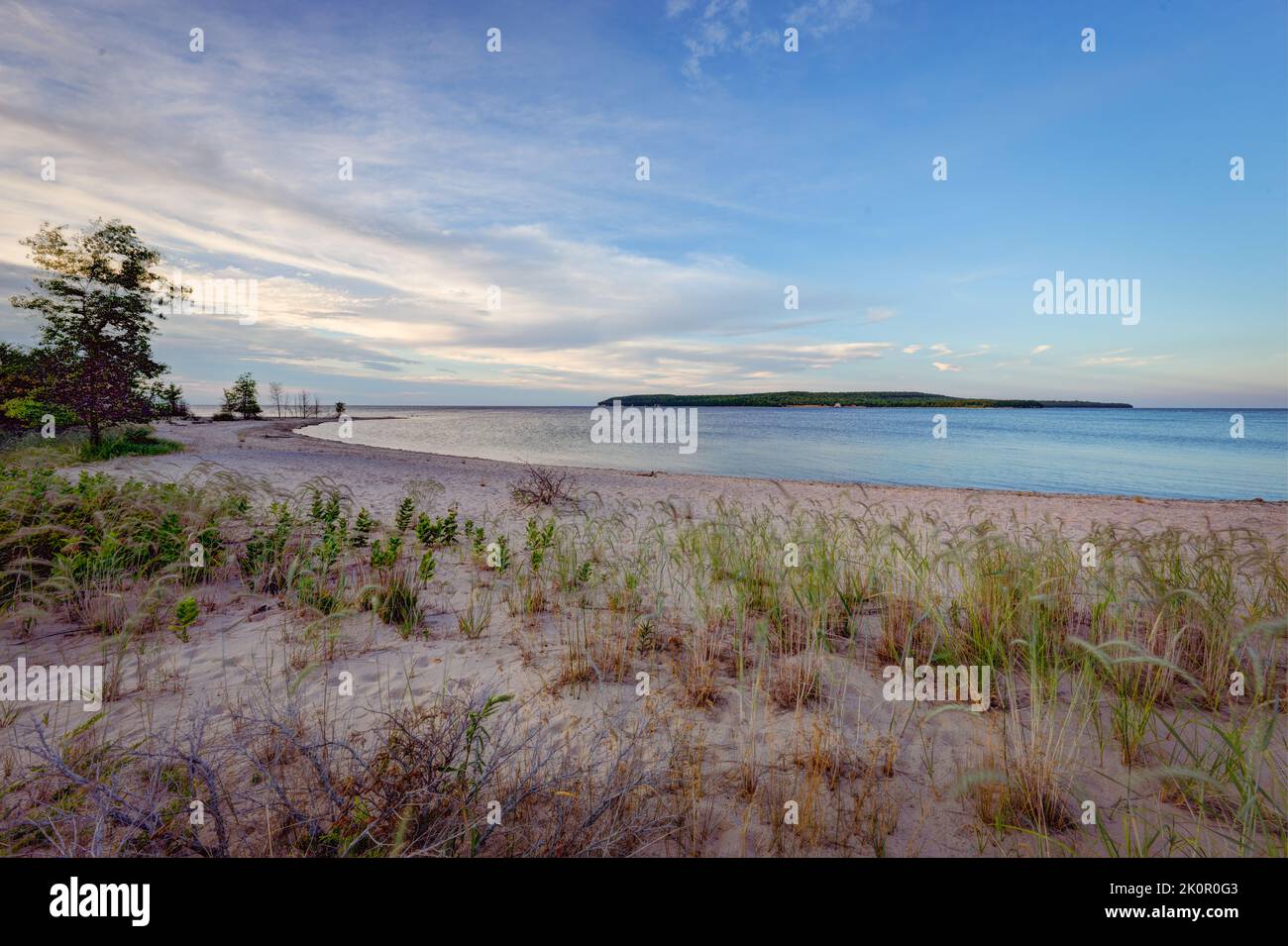 Einer der Gründe, warum Washington Island in Door County Wisconsin beliebt ist, ist die kilometerlange Küste von Lake Michigan. Stockfoto