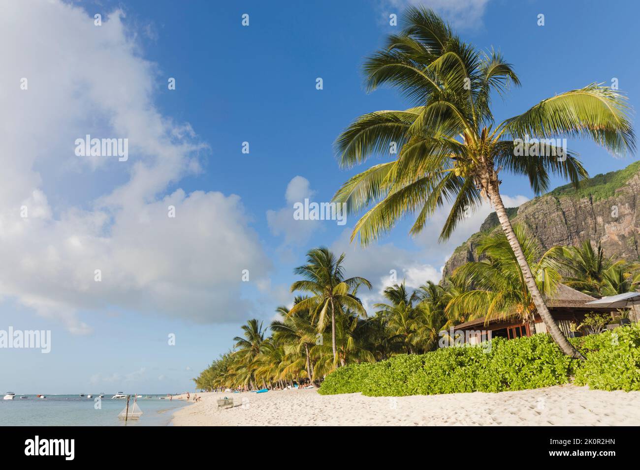 Mauritius, Mascarene-Inseln. Le Morne Beach. Stockfoto