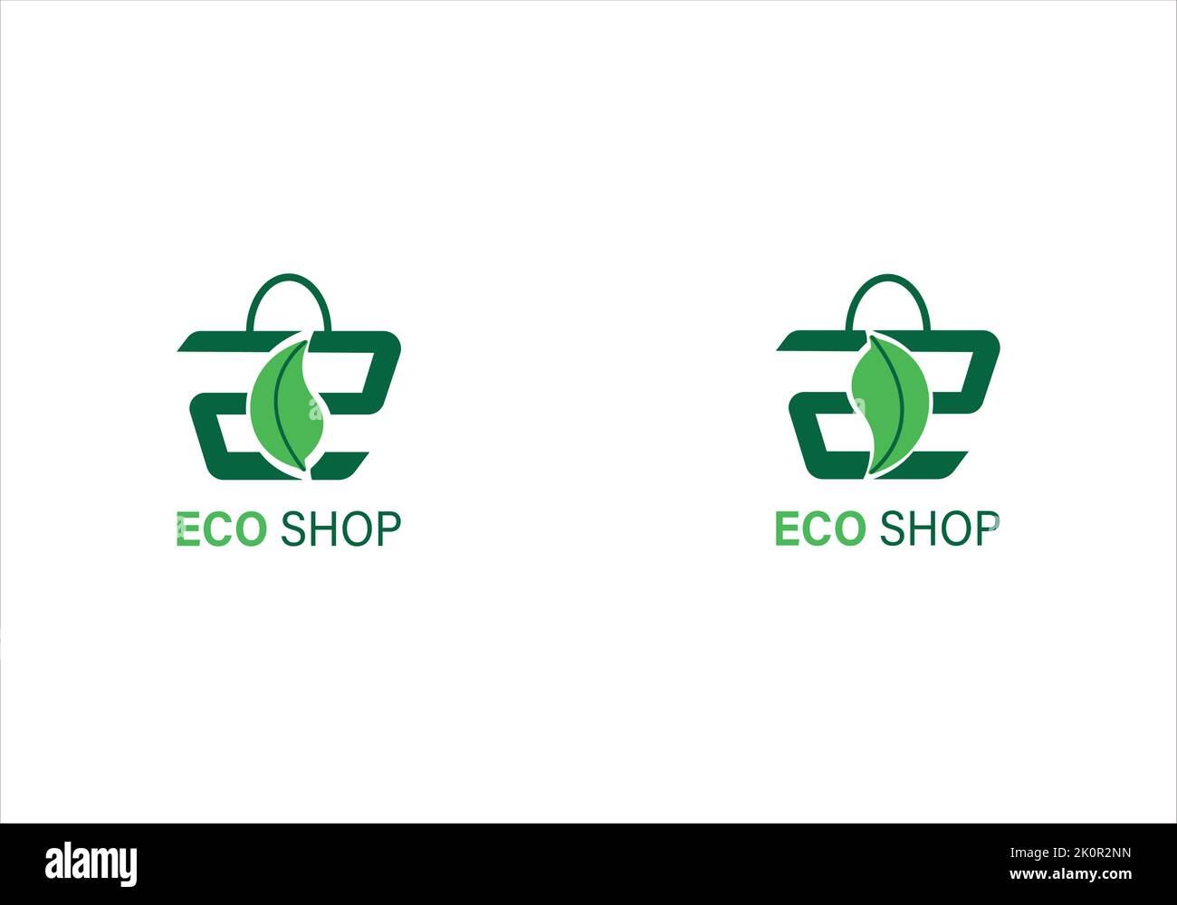 ECO Shop Victor Logo und Icon Vorlage Stock Vektor
