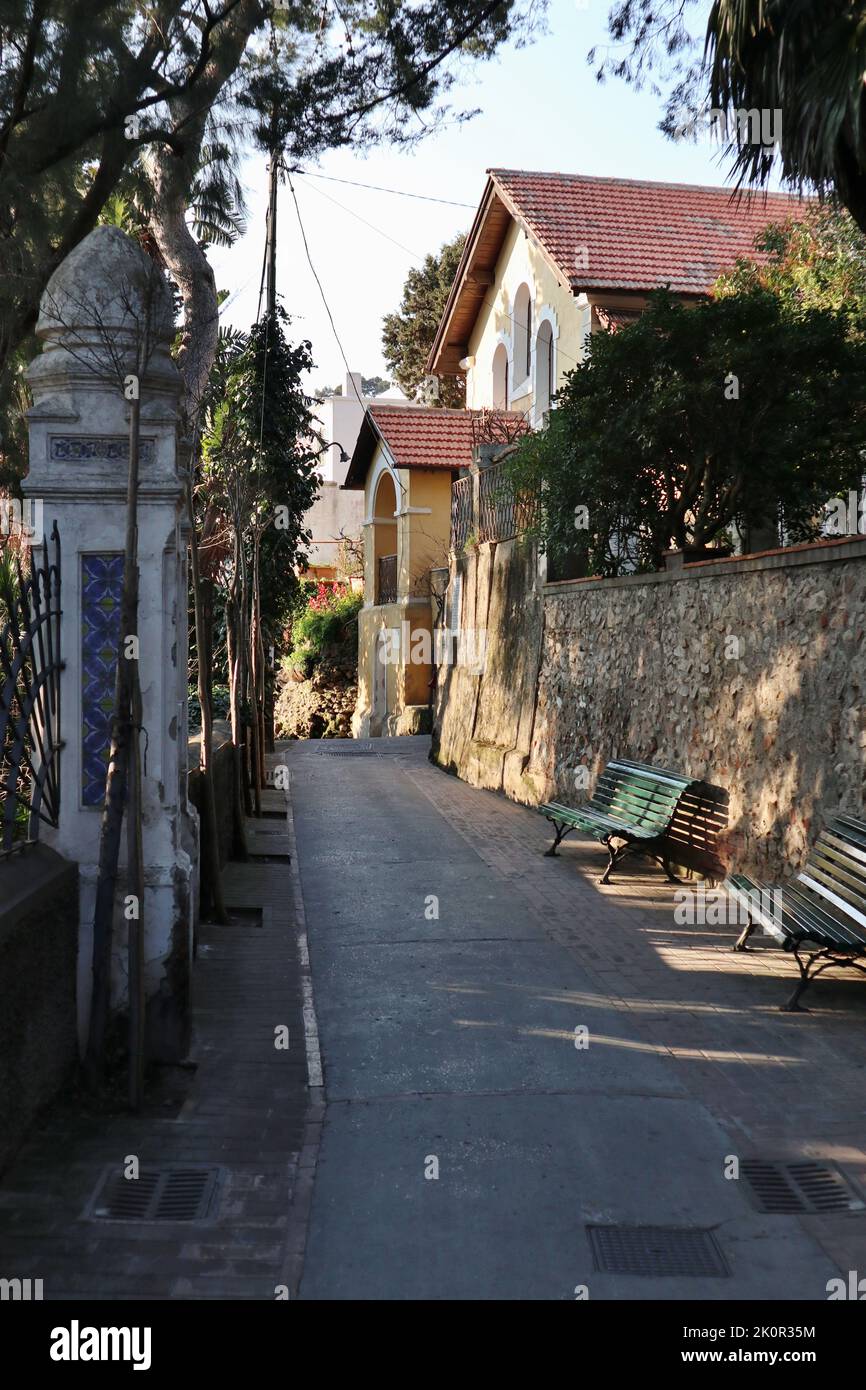 Capri - Scorcio della Chiesa Evangelica Tedesca in der Via Tragara Stockfoto