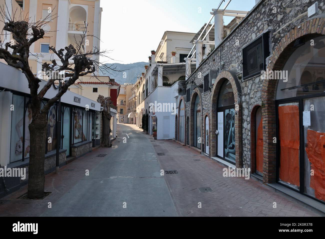 Capri - Via Camerelle Stockfoto