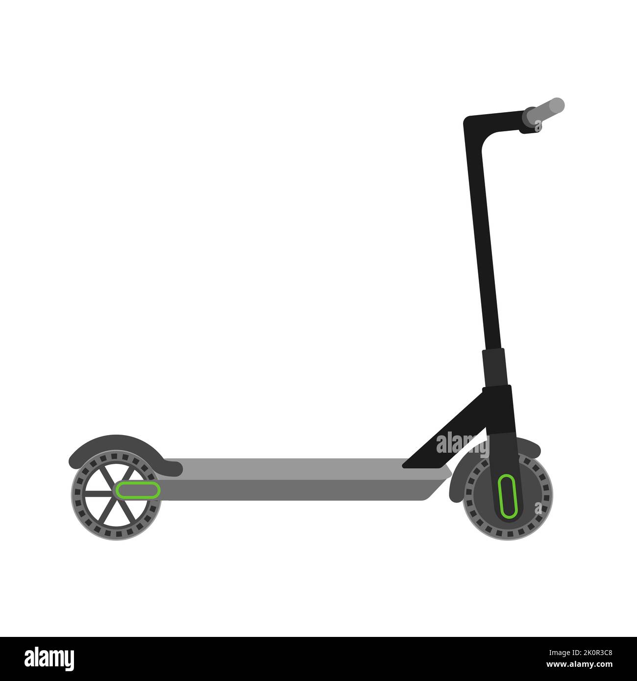 Moderner Roller. Fuß- und handbetriebene Ökologiefahrzeuge Stock Vektor