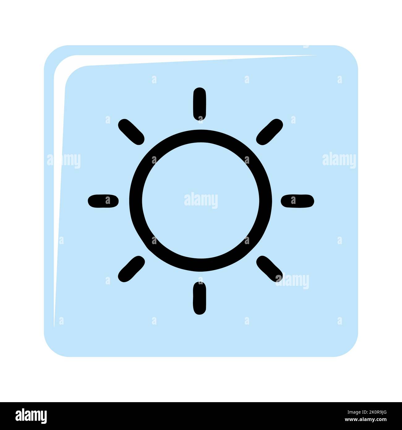 Sun Symbol isoliert auf weißem Hintergrund aus verschiedenen Sammlung. Sun Symbol trendy und moderne Sonne Symbol für Logo, Web, App, UI. Sun Symbol einfache SIG Stockfoto