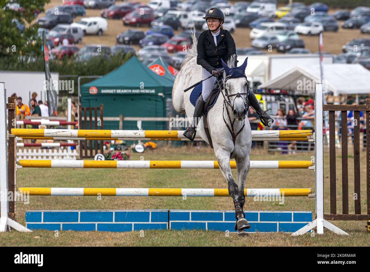 Horse Jumping, Dorset County Show 2022, Dorset, Großbritannien Stockfoto