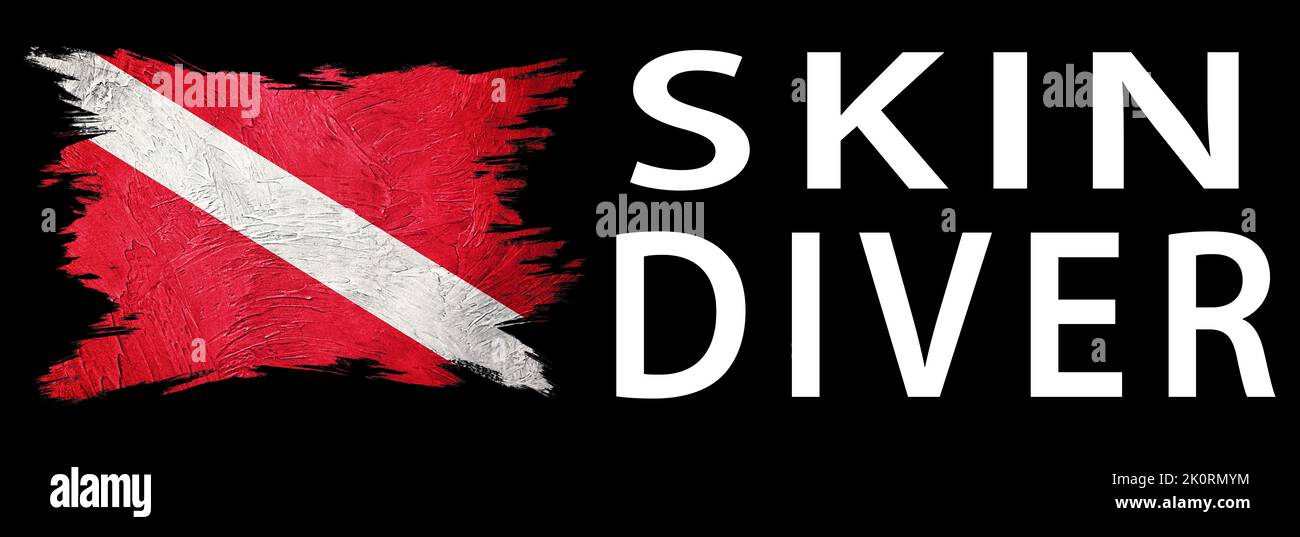 Skin Diver, Diver Down Flag, Scuba Flag, Scuba Diving Stockfoto