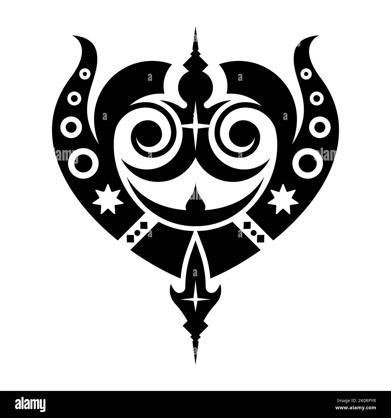 Dayak Etnik Illustration Designvorlage Stock Vektor