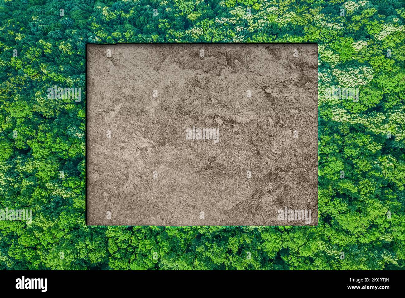 Nachhaltiger Lebensraum Karte von Wyoming, Umweltkonzept Stockfoto