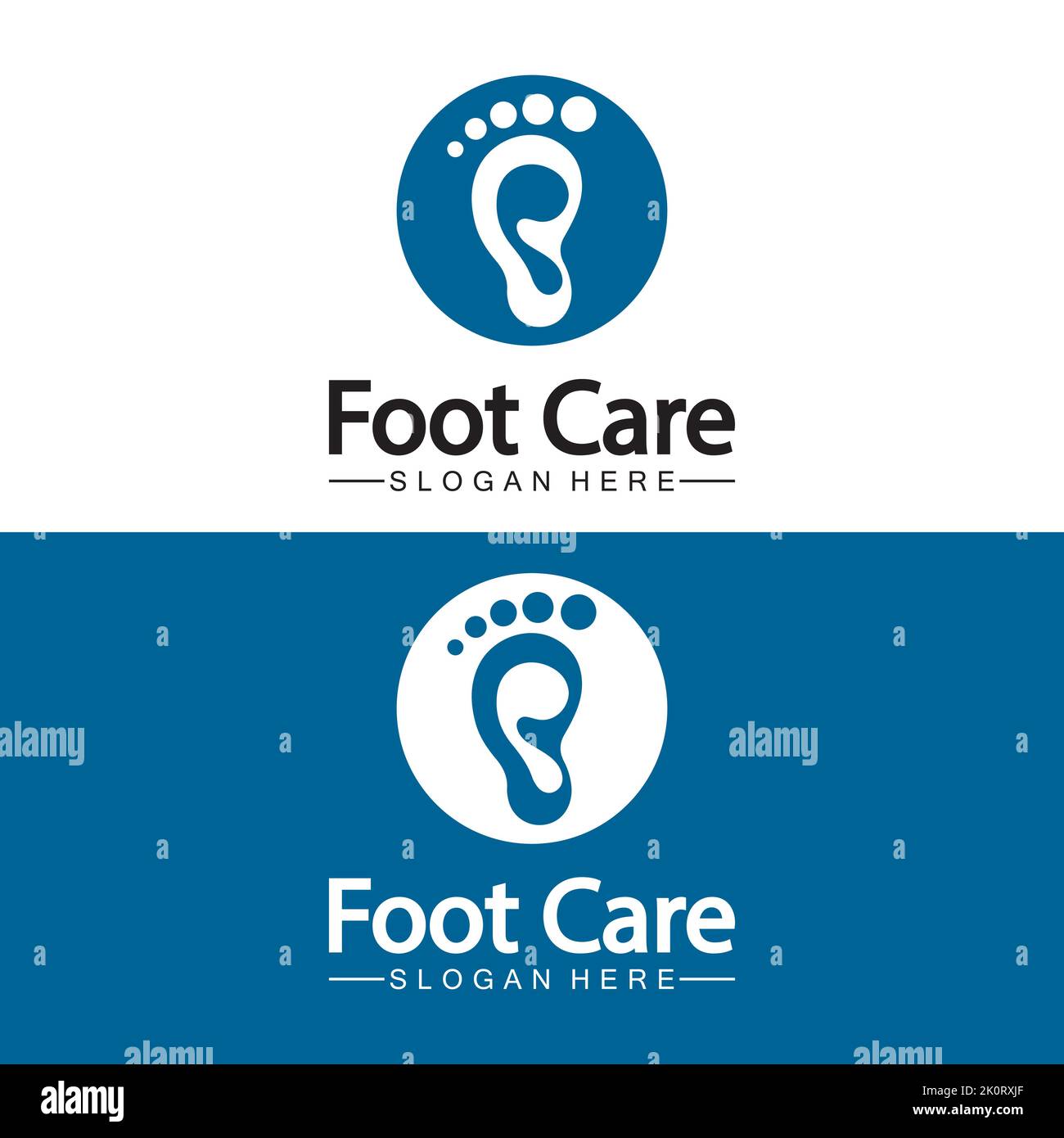 Fuß Logo Design Vektor-Vorlage Stock Vektor