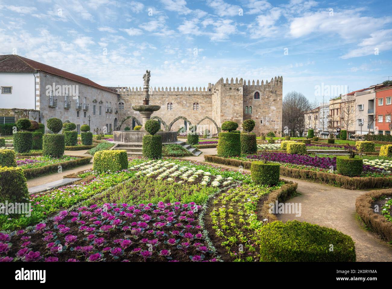 Garten von Santa Barbara - Braga, Portugal Stockfoto
