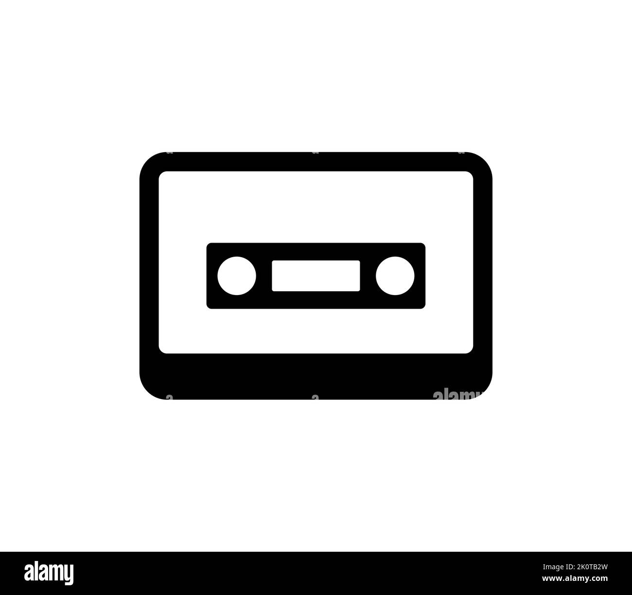 Kassettensymbol im Vintage-Stil. Vektor für Retro-Musiksymbole. Stock Vektor