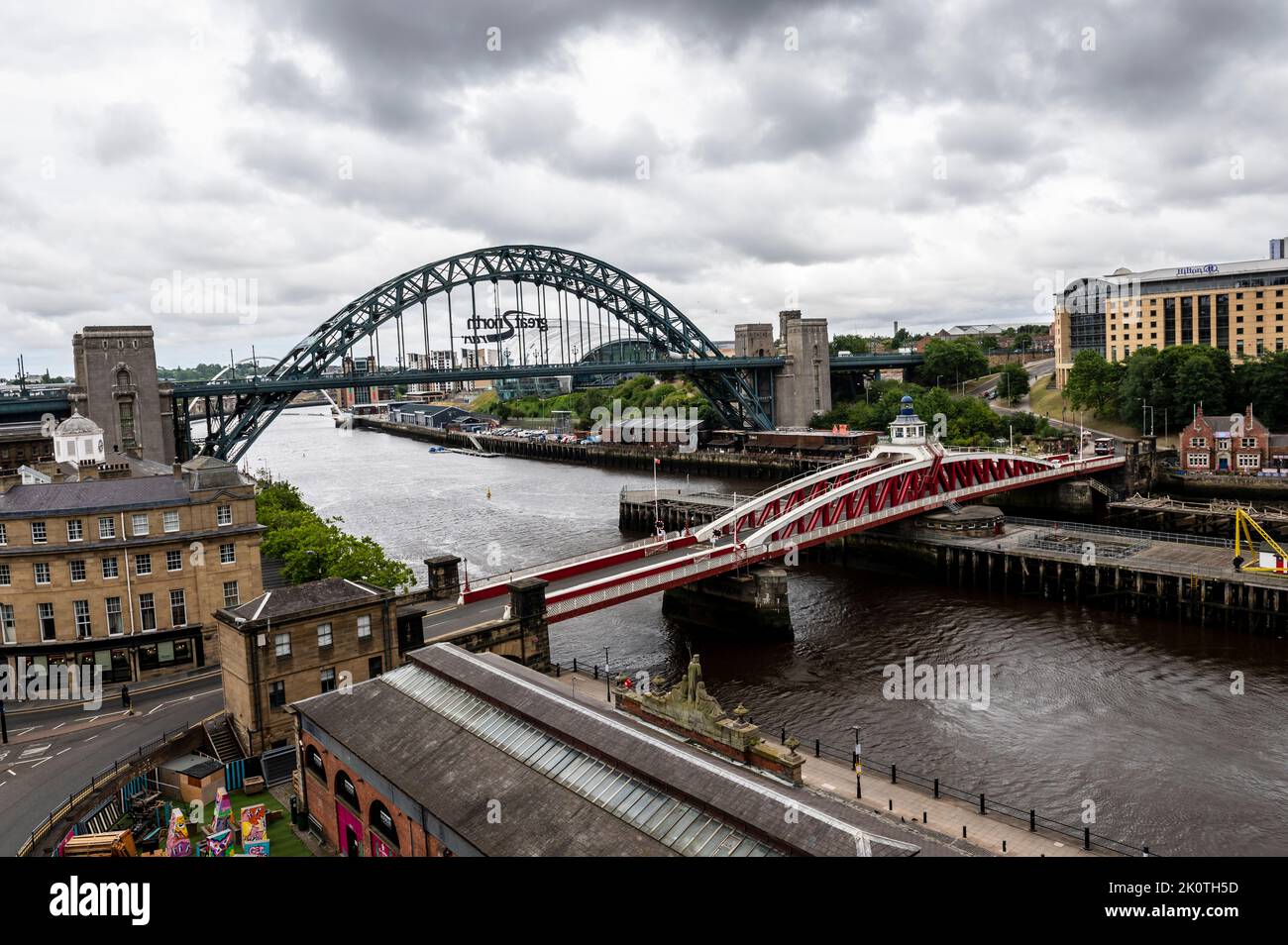 3 Brücken über den Tyne in Newcastle Stockfoto