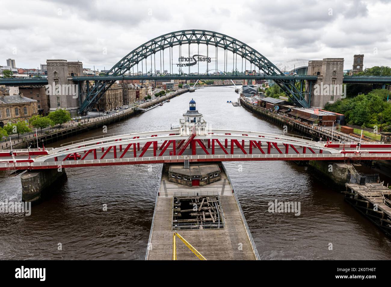 3 Brücken über den Tyne in Newcastle Stockfoto