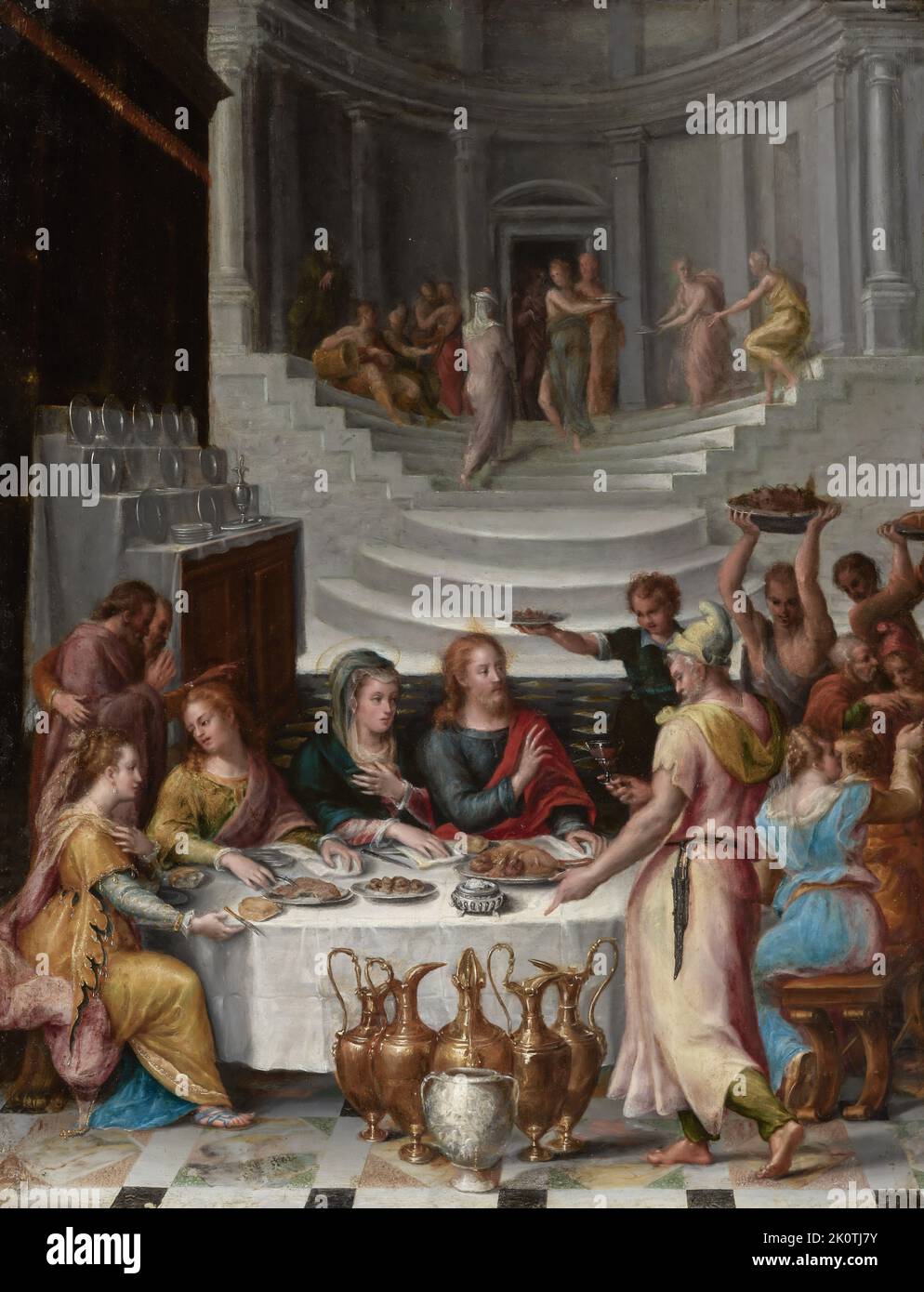 Lavinia Fontana, Hochzeitsfest in Kana, 1575-1580, Öl auf Kupfer, Italien; Los Angeles, Kalifornien, USA Stockfoto