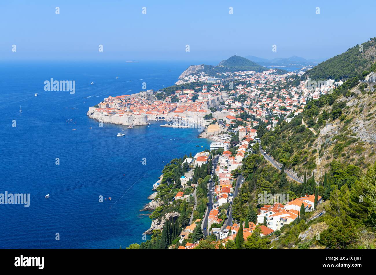 Blick über die Altstadt, Dubrovnik, Kroatien Stockfoto