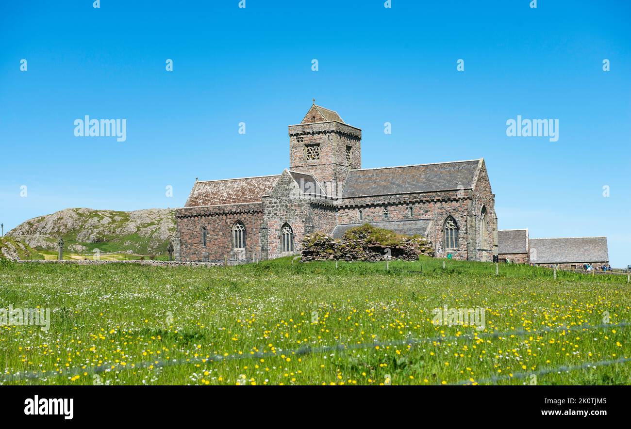 Iona Abbey und Nunnery Iona Schottland Stockfoto