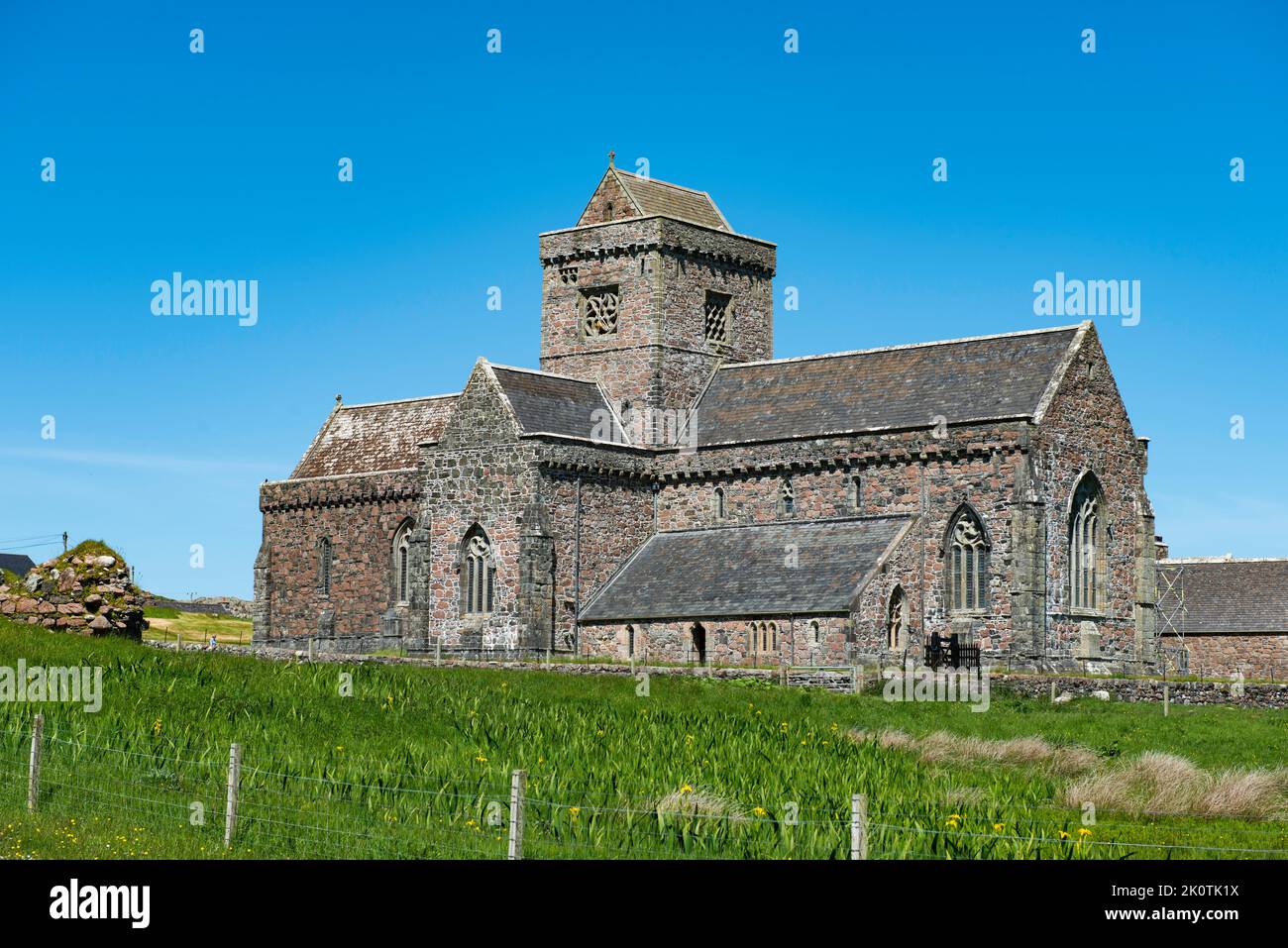 Iona Abbey und Nunnery Iona Schottland Stockfoto