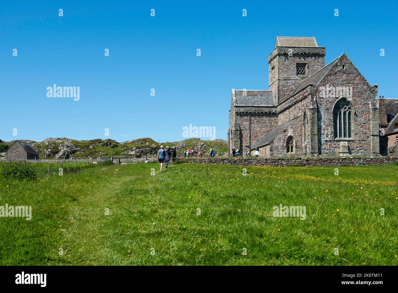Iona Abbey und Nunnery Iona Schottland Stockfoto