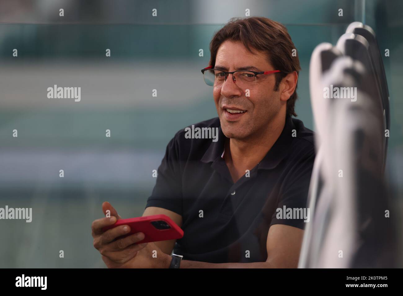 Turin, Italien. 13. September 2022. Manuel Rui Costa SL Benfica-Präsident reagiert, als er das Training im Juventus-Stadion in Turin unterstützt. Bilddatum: 13.. September 2022. Bildnachweis sollte lauten: Jonathan Moscrop/Sportimage Kredit: Sportimage/Alamy Live News Stockfoto