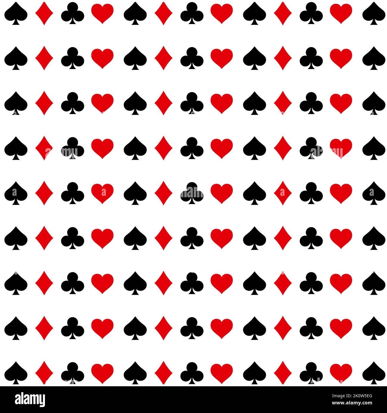 Spielkarten Zeichen Rot Und Schwarz Casino Poker Muster Stock Vektor