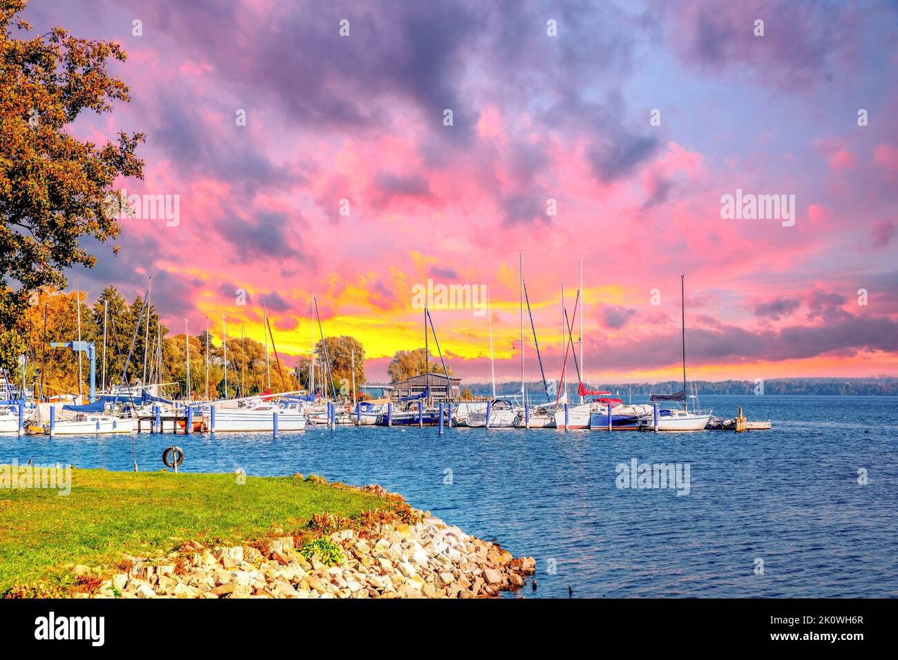 See, Schwerin, Mecklenburg Vorpommern, Deutschland Stockfoto