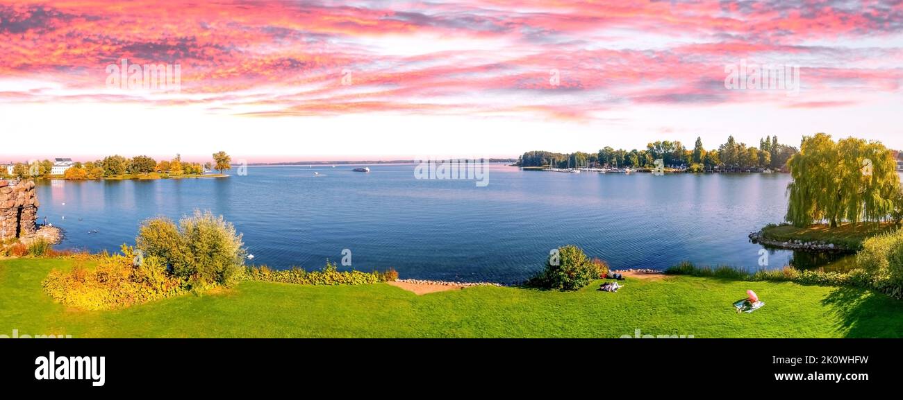 See, Schwerin, Mecklenburg Vorpommern, Deutschland Stockfoto