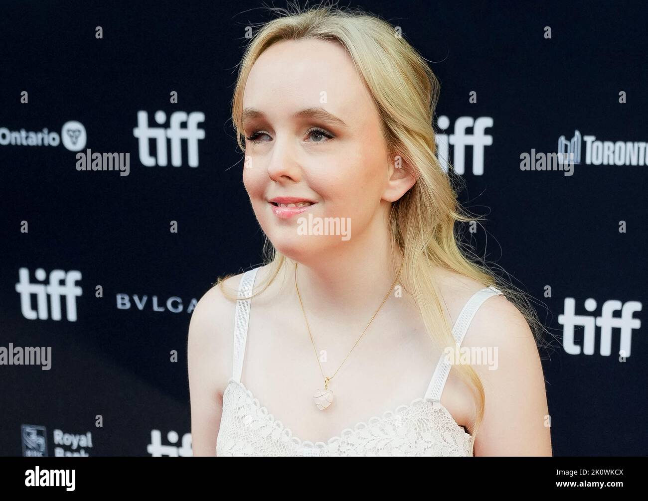 Das Cast-Mitglied Shayla Brown kommt zur Sonderpräsentation von „Women Talking“ beim Toronto International Film Festival (TIFF) in Toronto, Ontario, Kanada, am 13. September 2022. REUTERS/Mark Blinch Stockfoto