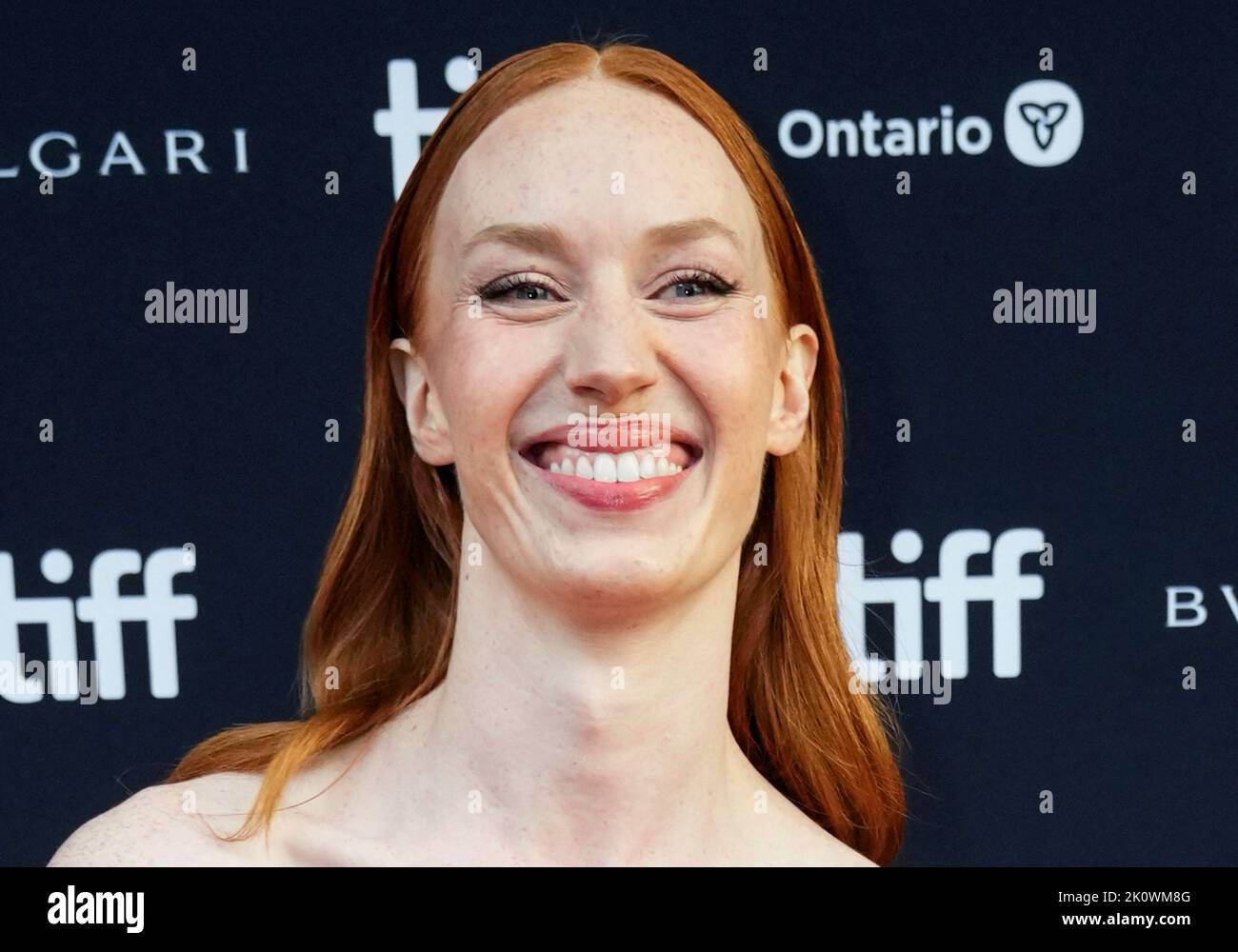 Das Cast-Mitglied Kira Guloien kommt zur Sonderpräsentation von „Women Talking“ beim Toronto International Film Festival (TIFF) in Toronto, Ontario, Kanada, am 13. September 2022. REUTERS/Mark Blinch Stockfoto