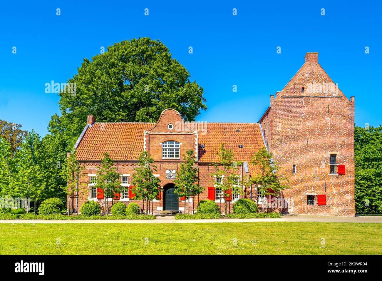 Steinhaus in Bunderhee, Bunde, Niedersachsen, Deutschland Stockfoto