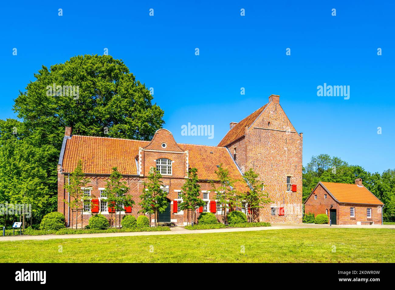 Steinhaus in Bunderhee, Bunde, Niedersachsen, Deutschland Stockfoto