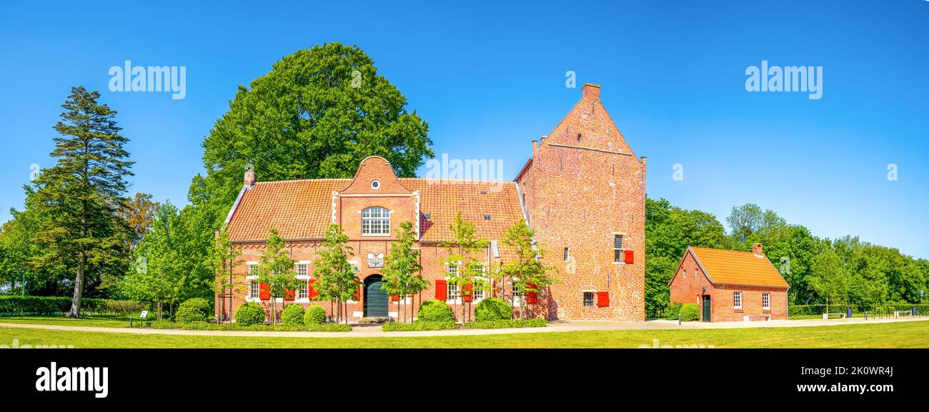 Steinhaus in Bunderhee, Bunde, Niedersachsen, Deutschland Stockfoto