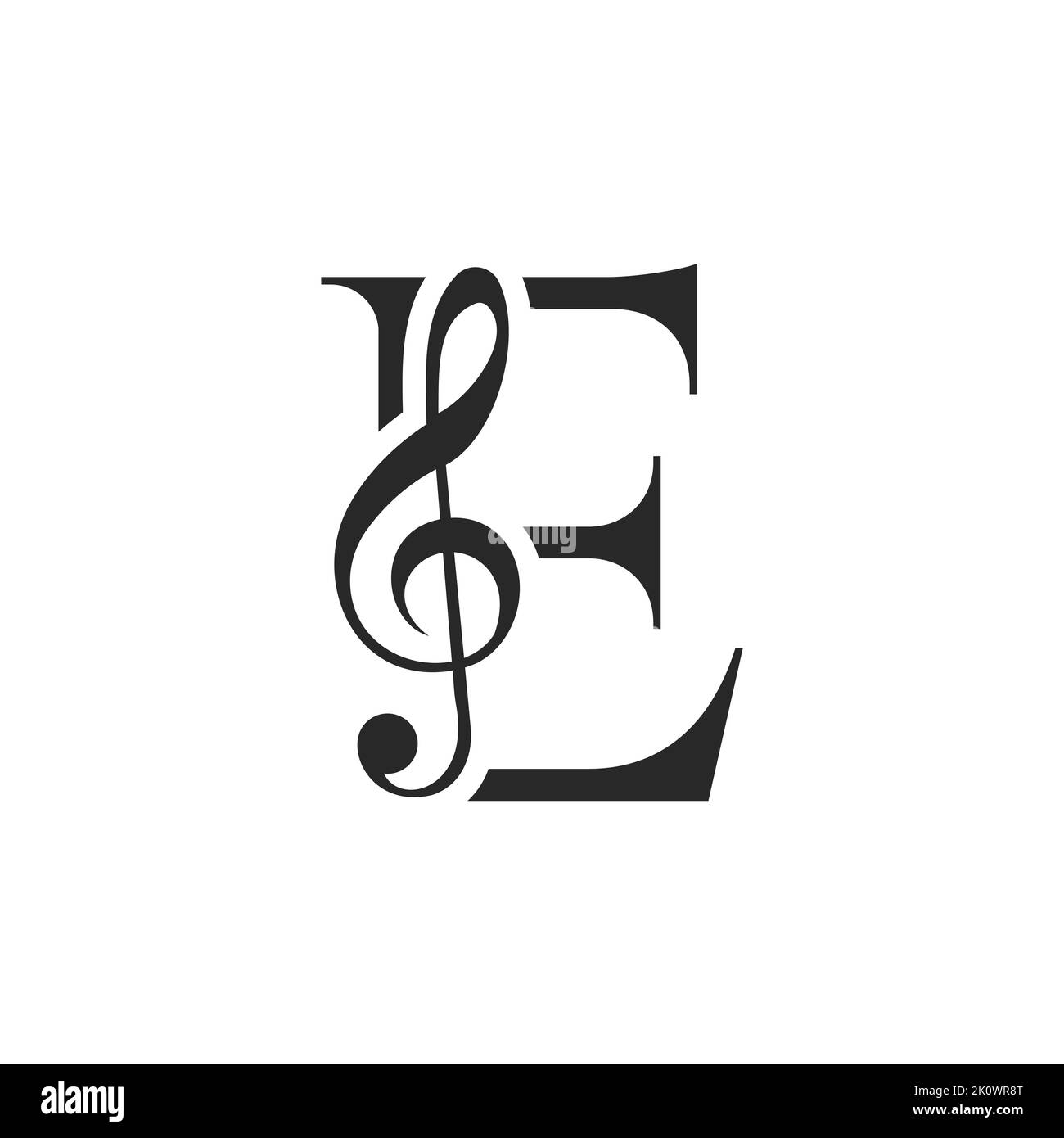 Anfangsbuchstabe E Music Logo. Dj Symbol Podcast Logo Symbol Vektor-Vorlage Stock Vektor