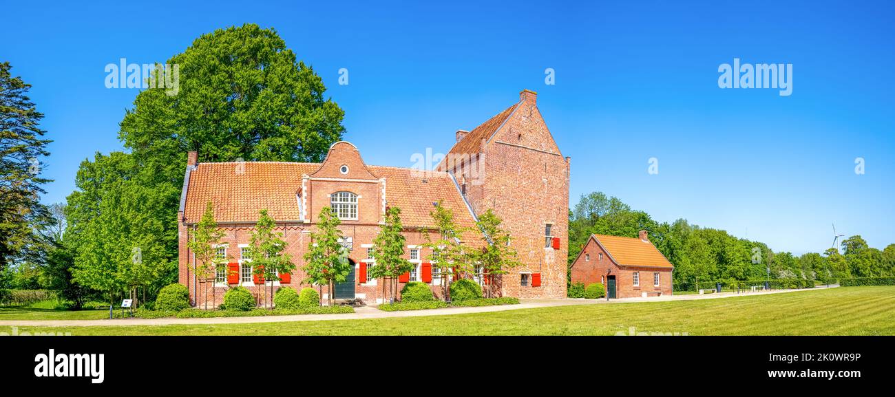 Steinhaus in Bunderhee, Bunde, Niedersachsen, Deutschland Stockfoto