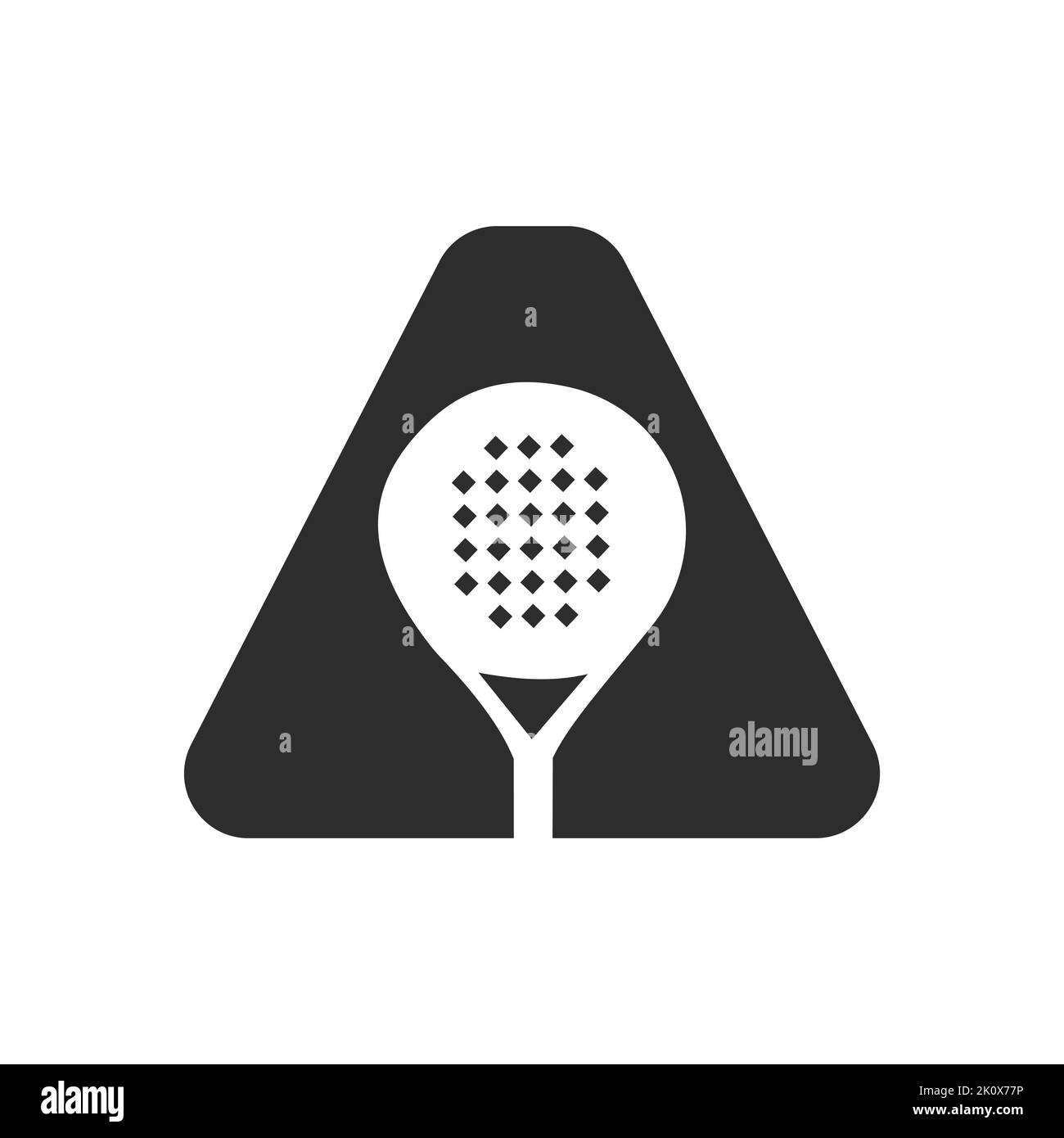 Letter P With Padel Racket Letter A Padel Racket Logo Design Vektor-Vorlage. Beach Table Tennis ...