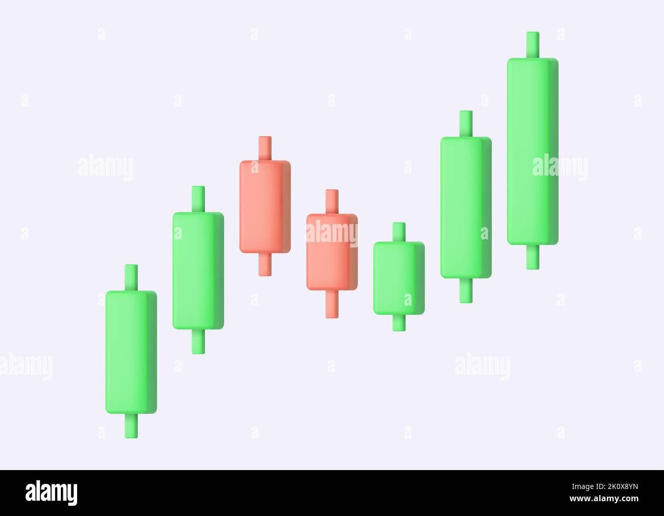 Wachstumskurs Finanzdiagramm oder Handel mit Unternehmensinvestitionen Stock Vektor