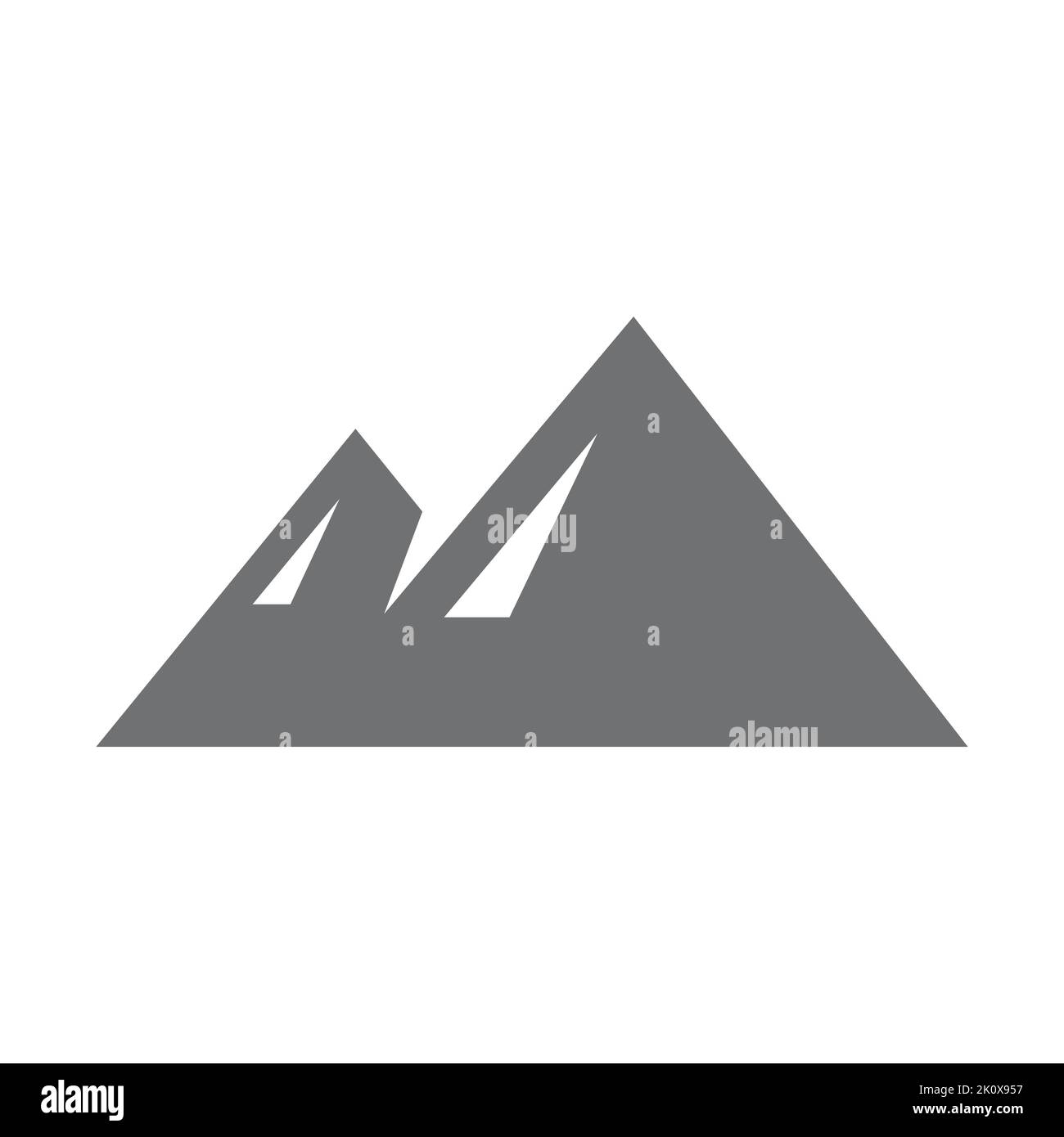 Logo-Vektorzeichen Montieren. Mountain Nature Landscape Logo kombiniert mit Hill Icon und Template Stock Vektor