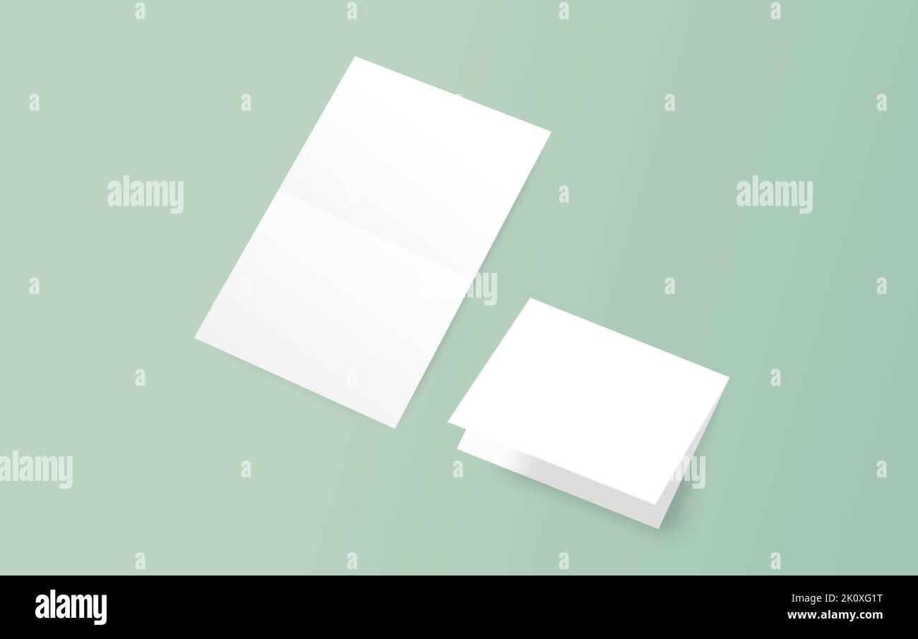 Leere Faltblätter Realistische Geschäftsmockup Corporate Brand Identity Vorlage Stock Vektor