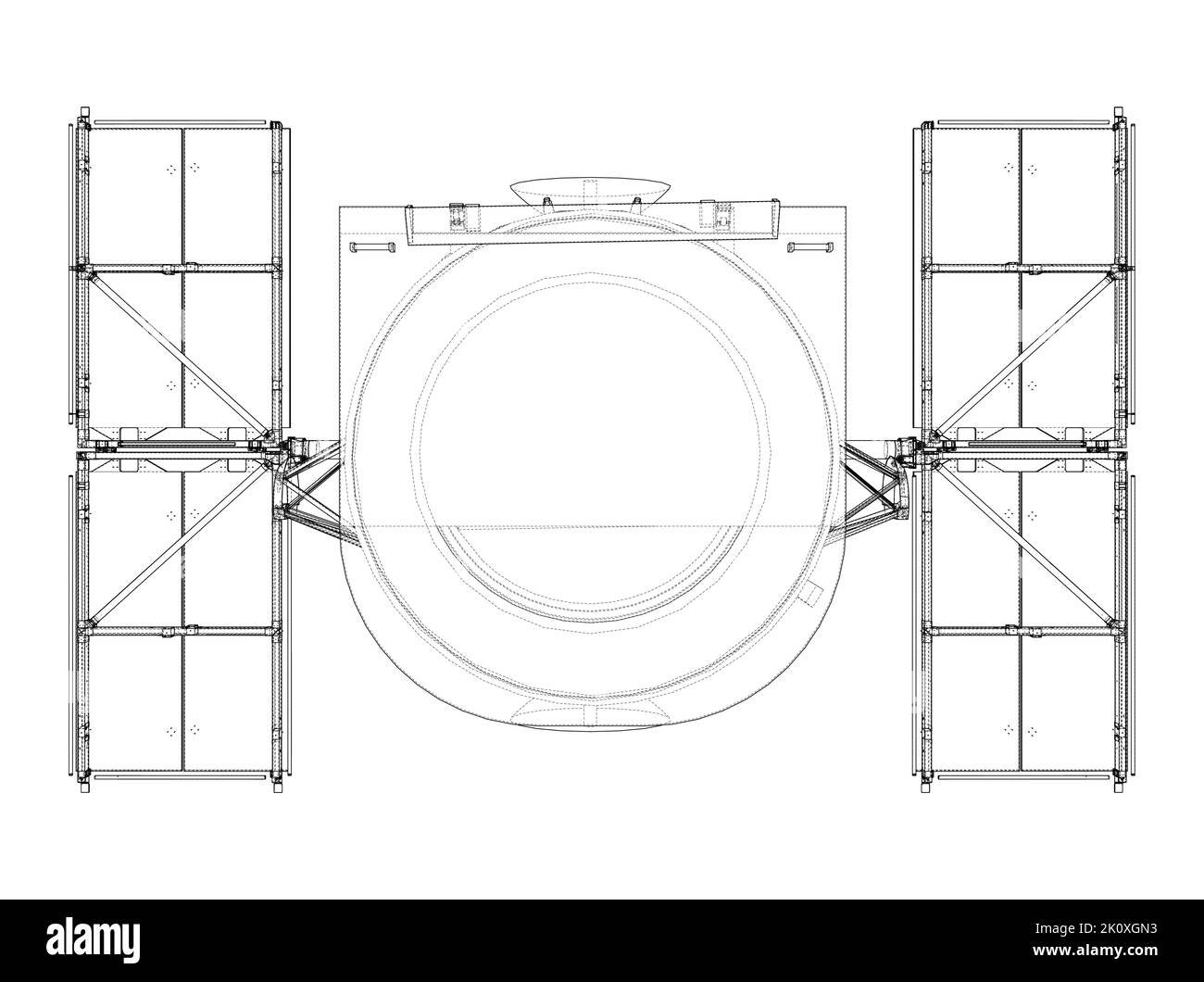 Hubble-Weltraumteleskop. Sattellit Stock Vektor