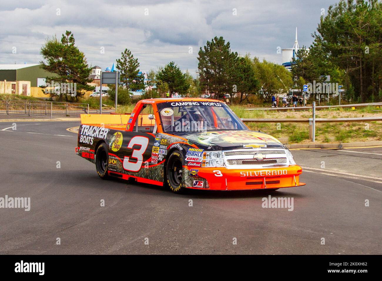 2010 Silverado, No.3 Camping World Chevrolet, USA Custom Chevy NASCar TRUCK beim Southport Classic Car and Speed Event an der Strandpromenade. VEREINIGTES KÖNIGREICH Stockfoto