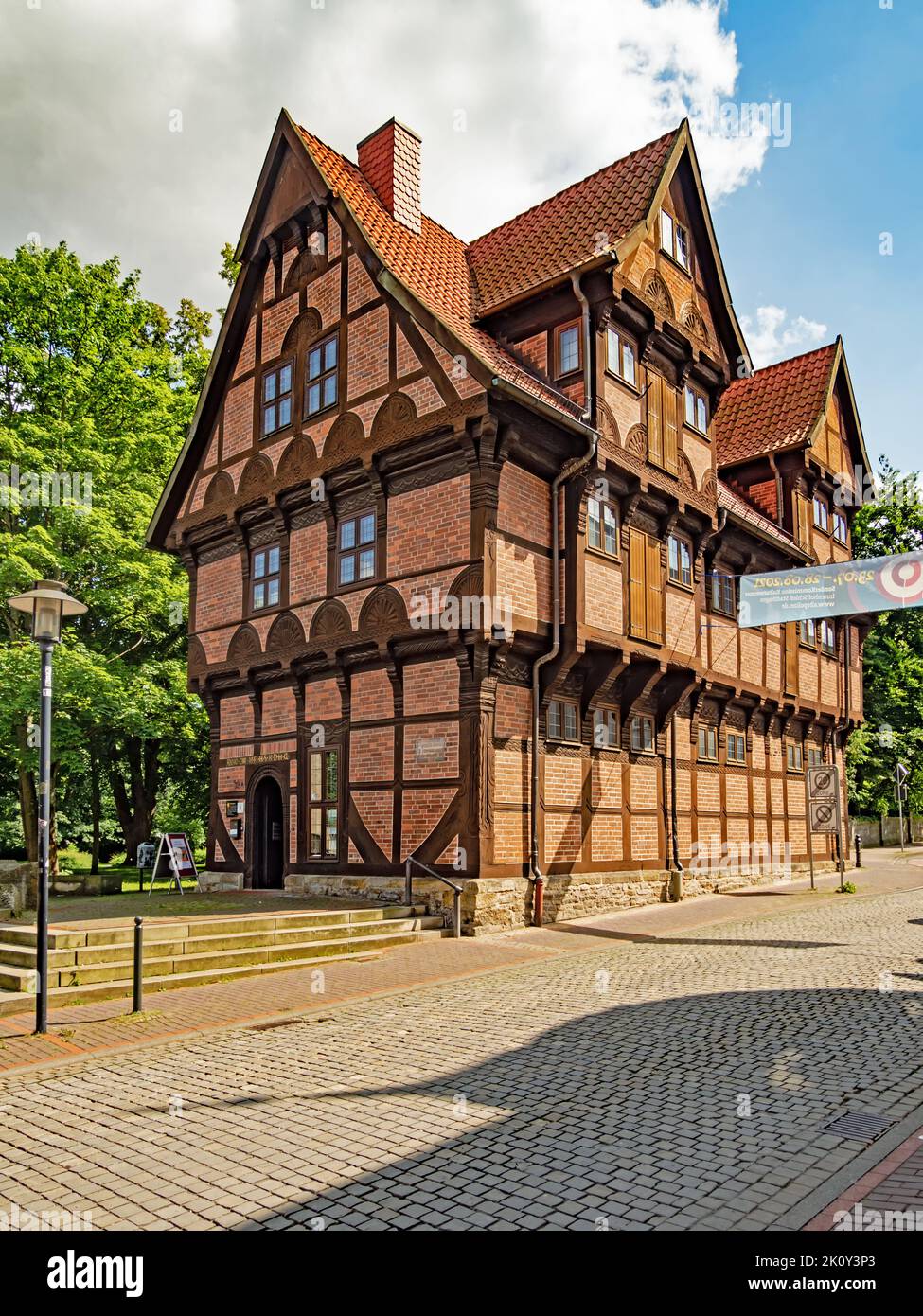 Stadthagen, Niedersachsen, Deutschland - 18. Juli 2021: Außenansicht des Museums Amtspforte in Stadthagen Stockfoto