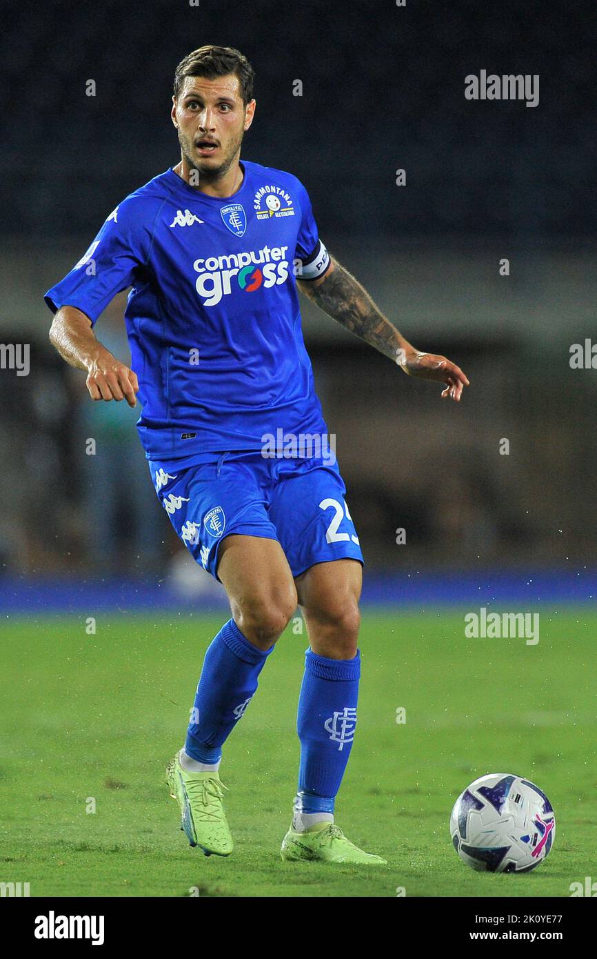 Filippo Bandinelli Spieler von Empoli, während der MatchserieEine italienische Meisterschaft Empoli gegen Roma Endergebnis, Empoli 1, Roma 2, Spiel gespielt am C Stockfoto
