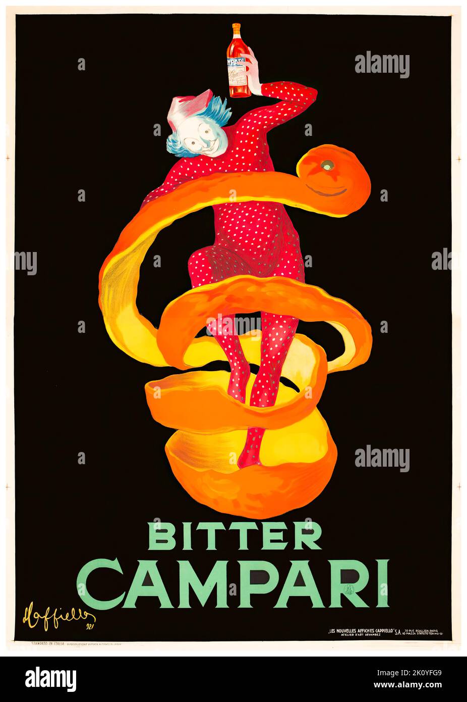 Bitter Campari, Vintage Poster von Leonetto Cappiello, 1921 Stockfoto