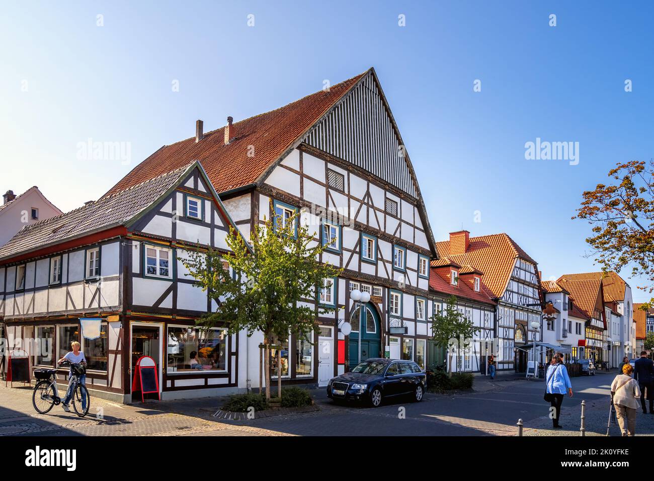 Fachwerkhäuser in Lippstadt, Deutschland Stockfoto
