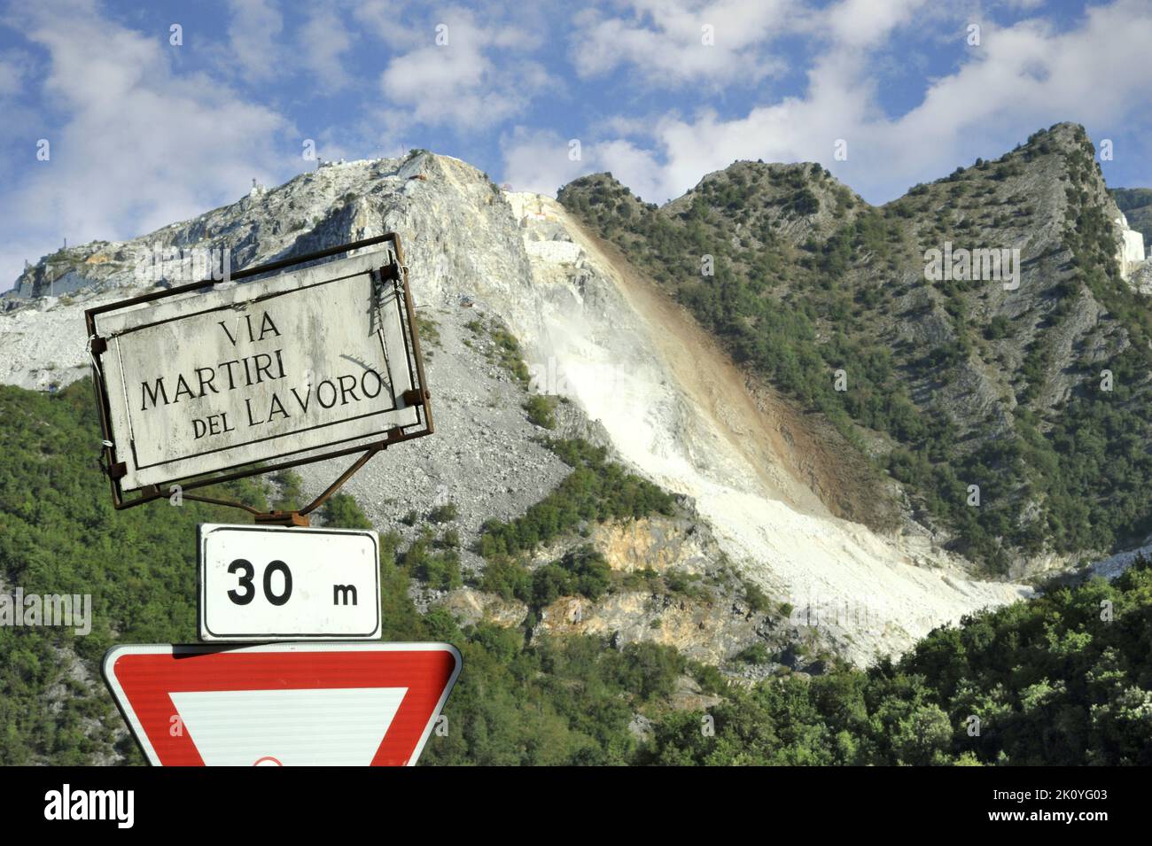 Carrara (Toskana, Italien), Marmorbrüche Stockfoto