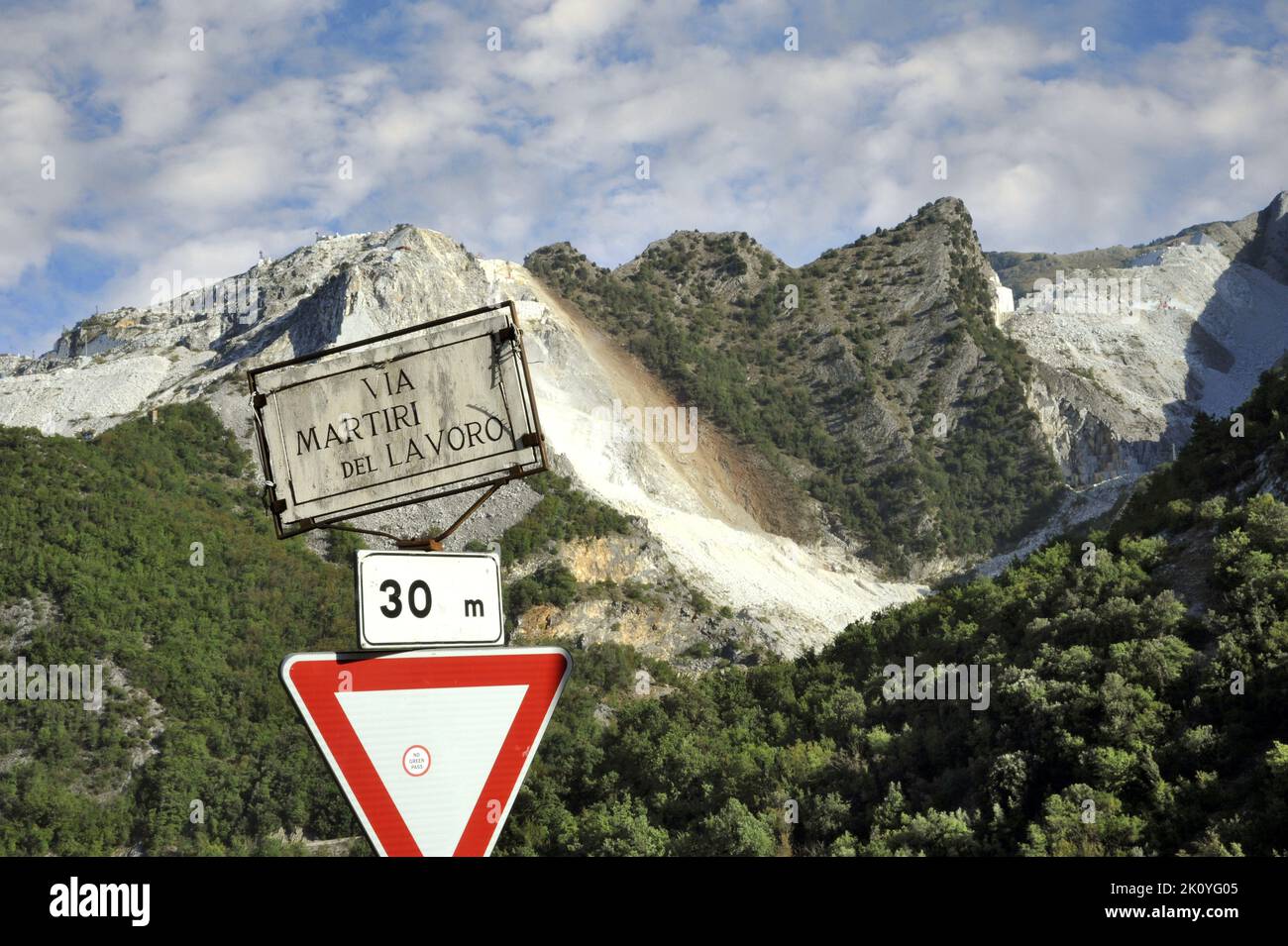 Carrara (Toskana, Italien), Marmorbrüche Stockfoto