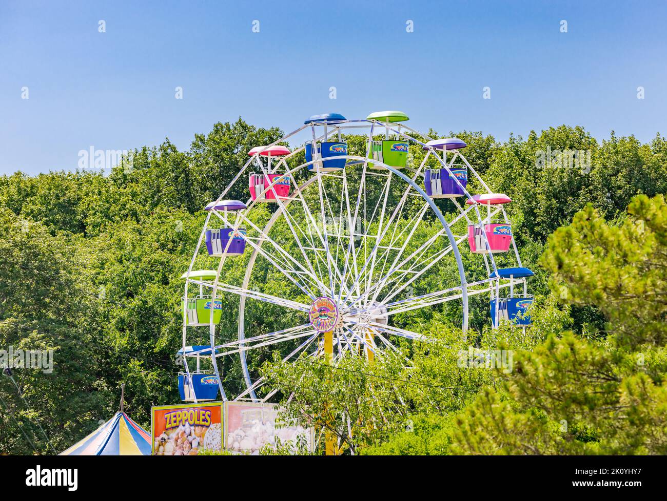 Riesenrad an einem Karneval in Sag Harbor, NY Stockfoto