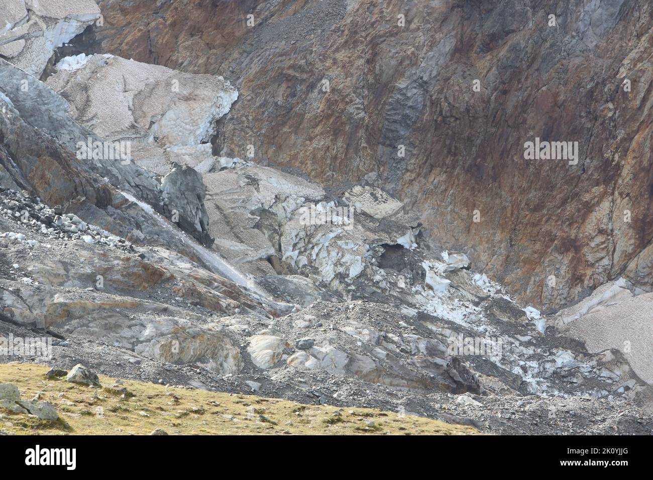 Séracs du Glacier de Bionnassay. Vue du Nid d’Aigle. Saint-Gervais-les-Bains. Haute-Savoie. Auvergne-Rhône-Alpes. Frankreich. Europa. Stockfoto