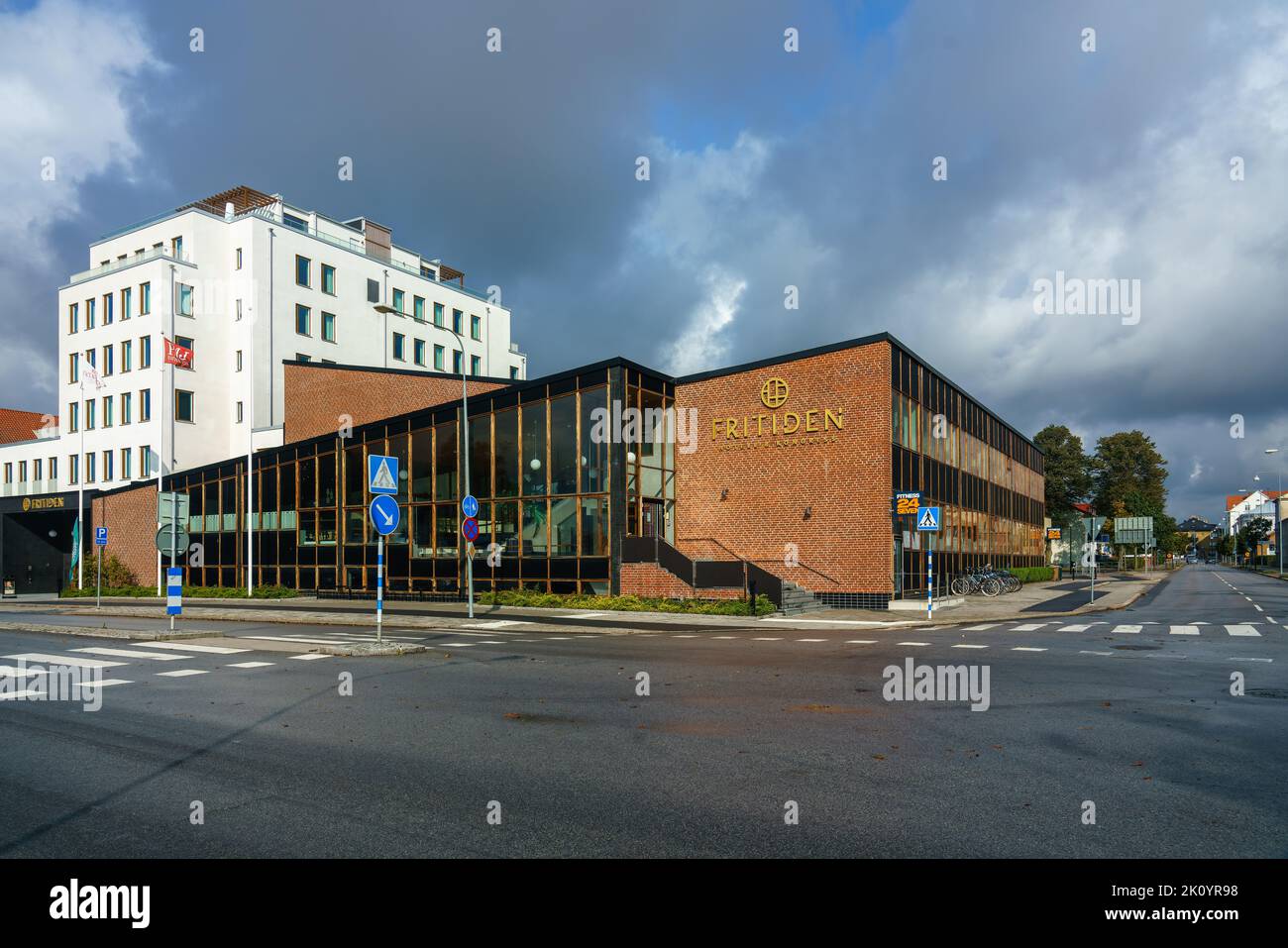 Ystad, Schweden 13 Sep, 2022:das alte Badehaus wurde nun in ein Hotel umgewandelt Stockfoto