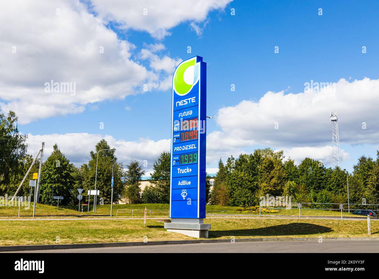 Neste Oil Tankstelle. Alytus, Litauen 4. September 2022 Stockfoto
