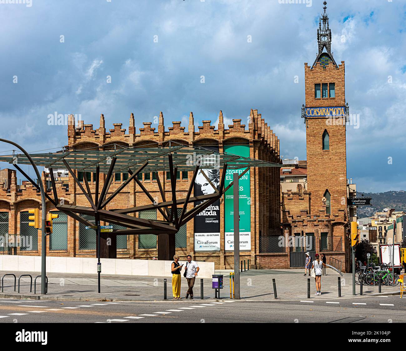 CaixaForum, Kulturzentrum in der ehemaligen Fabrica Casaramona, Barcelona, Spanien Stockfoto