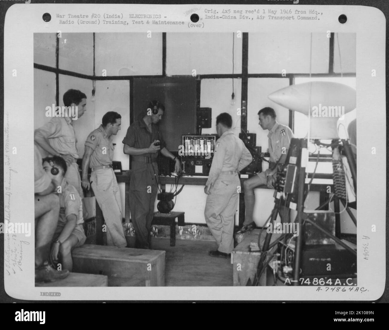 Flugzeuge, Burma, Indien & ELEKTRONIK, RADIO Krieg Stockfoto